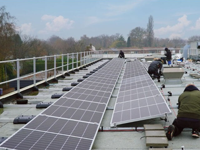 Solar panels installed on Bostik’s Oosterhout office rooftop